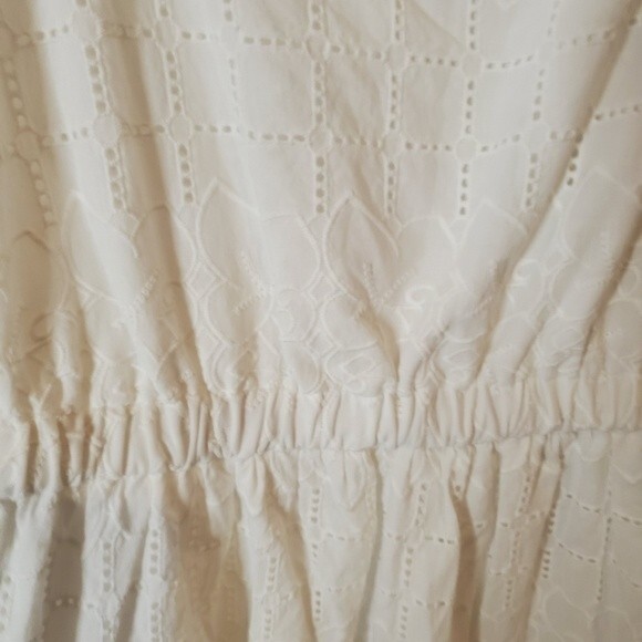 Madewell white Eyelet Tiered Midi sleeveless Dress - Picture 12 of 13